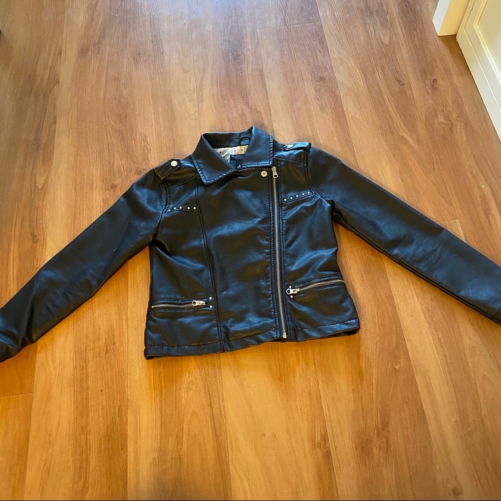 Black leather jacket